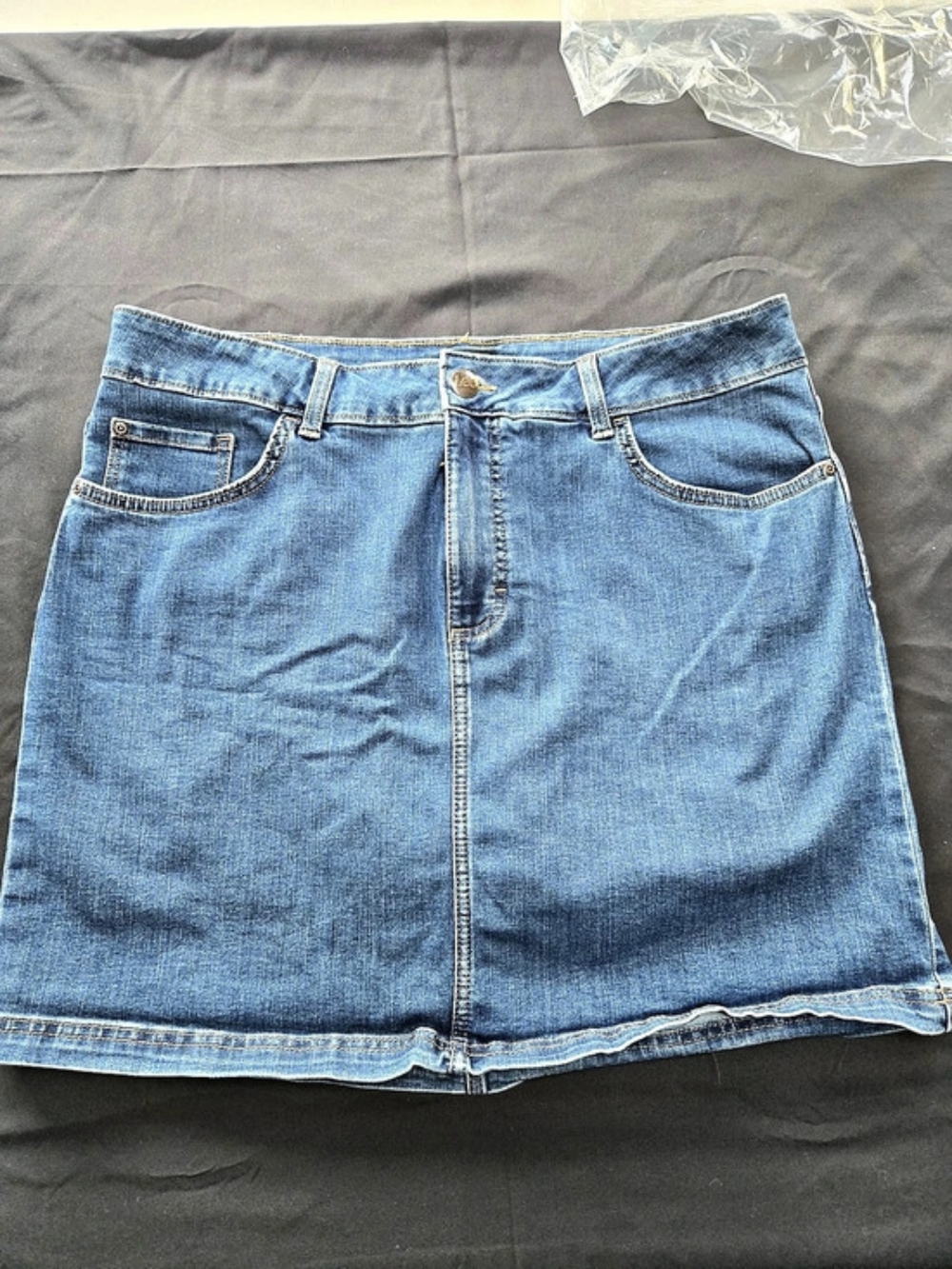 Denim Mini Skirt in Blue